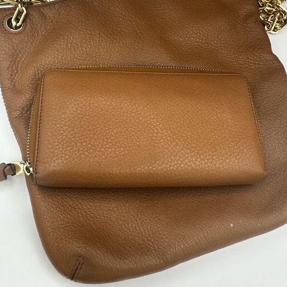 Tory Burch Brown Leather Shoulder or Crossbody Bag with Gold Chain - Picture 6 of 6